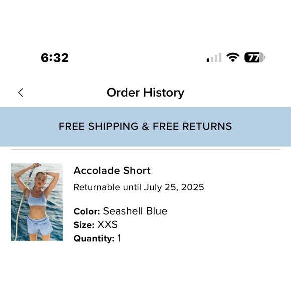 Alo Yoga Accolade Short NWT Seashell Blue XXS Limited  Edition - Picture 4 of 10